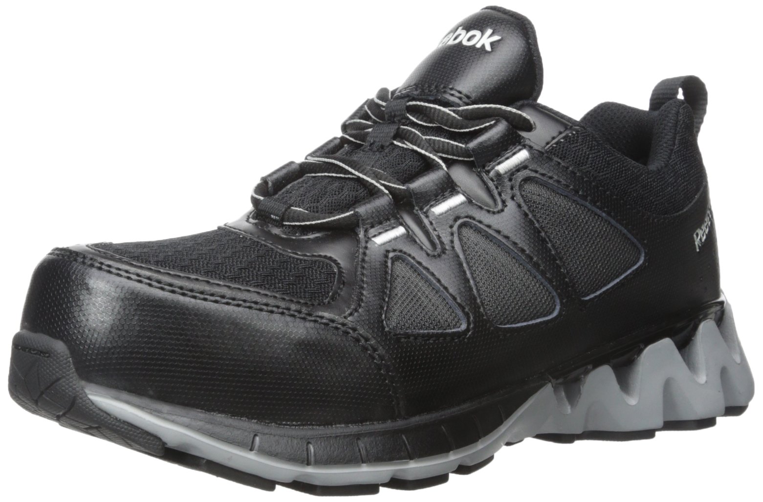 **Reebok Women's Zigkick RB301 Work Shoes - Black & Grey - Non-Slip Safety Shoes for Nurses, Waitresses & Healthcare Professionals**