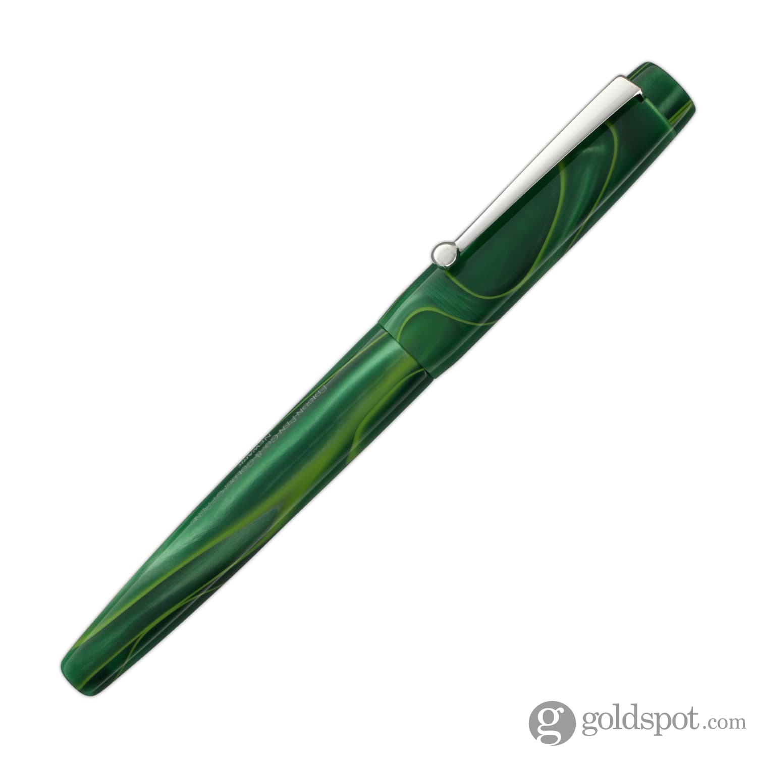 Edison x Goldspot Premium Fountain Pen - Newark Model in AC High Voltage Green | Luxury Writing Instrument for Professionals, Calligraphy & Gift Giving