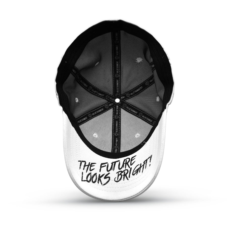 VT Shield Logo Future Looks Bright White & Black Flex Fit Hat - Adjustable Baseball Cap for Men & Women - Perfect for Outdoor Sports, Casual Wear & Sun Protection