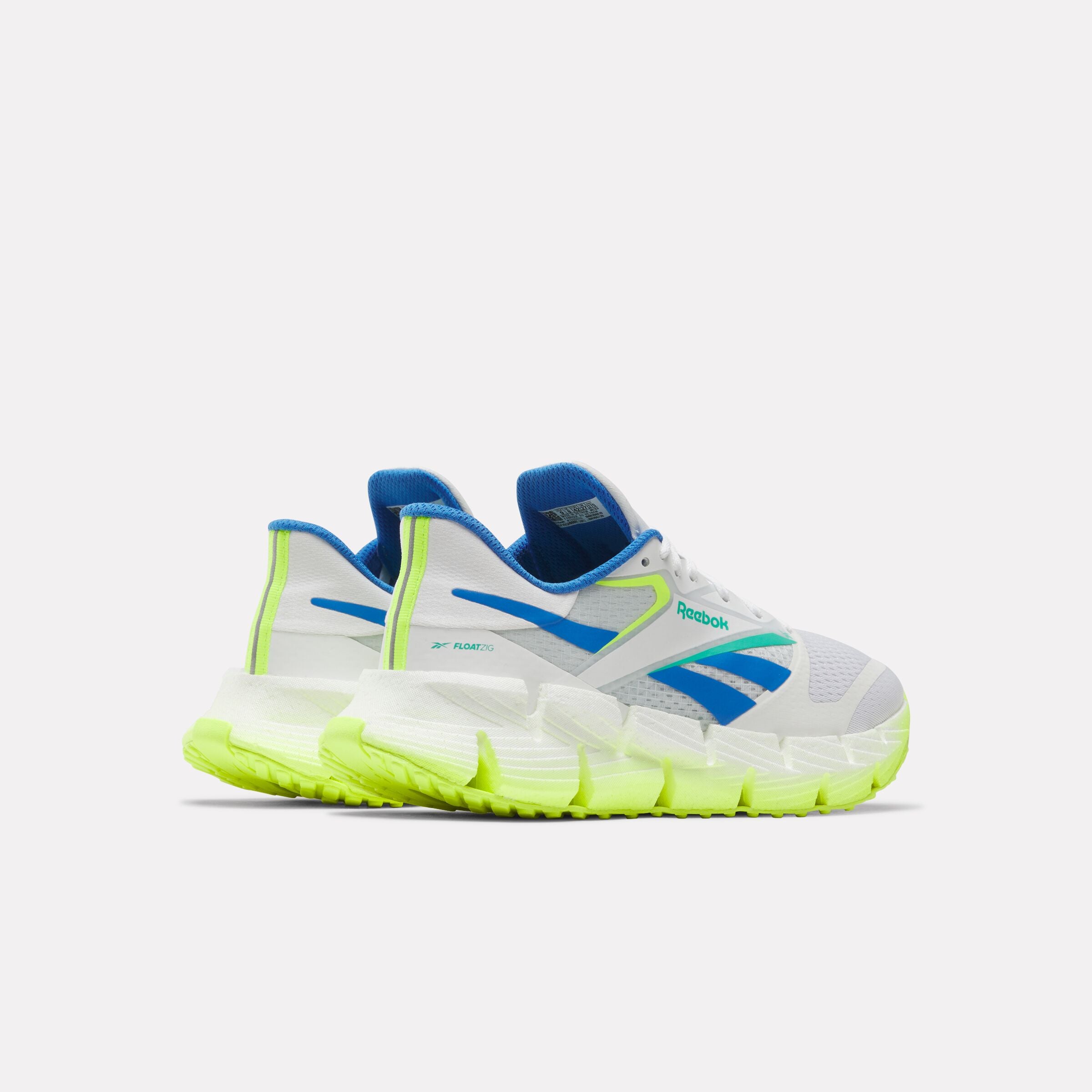Floatzig 1 White/Digital Lime/Blue - Lightweight Comfortable Sneakers for Men & Women | Perfect for Running, Walking & Casual Wear