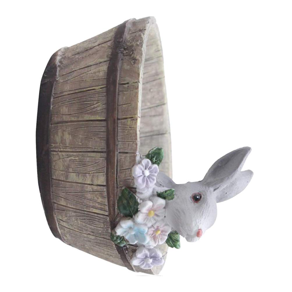 LIOOBO Resin Rabbit Planter - 2 Pack Succulent Flower Pots for Indoor/Outdoor Decor, Easter Party Favors, Micro Landscape & Home Garden Planters - Perfect for Patio, Tabletop, and Office Desk Decor