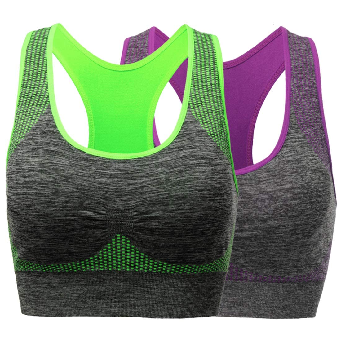 TOBWIZU Women's Medium Support Sports Bras with Pocket - Yoga, Gym & Running Activewear - Perfect for Workouts, Fitness Training & Daily Wear