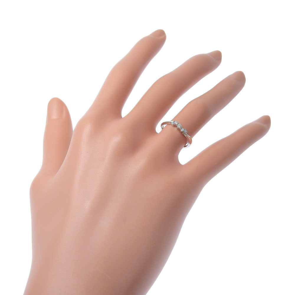 4℃ 5P 18K White Gold Diamond Ring for Women - Elegant Wedding Band, Anniversary Gift, Engagement Jewelry (Perfect for Proposals, Bridal Sets & Special Occasions)