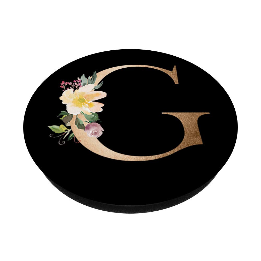 Floral Letter Phone Grip - Cute Floral Design Phone Holder with Strong Adhesive for iPhone, Samsung & Smartphones - Perfect for Selfies, Videos & Secure Grip While Shopping or Traveling