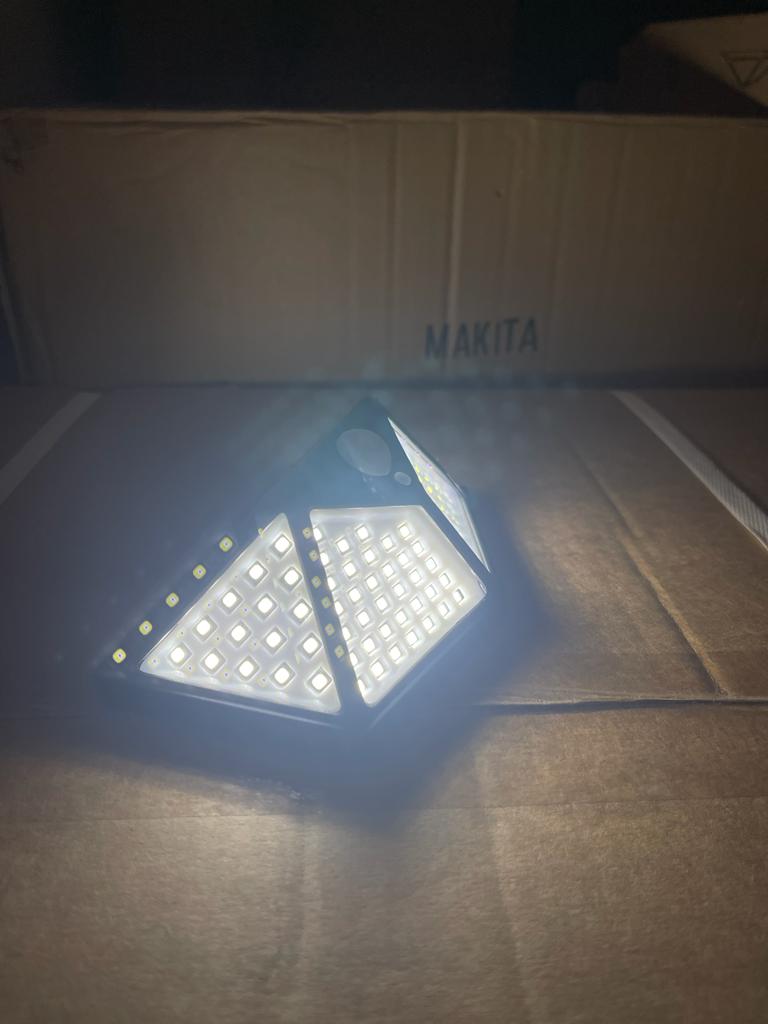 Aiko 100 LED 20W Solar Powered Outdoor Motion Sensor Light - Weatherproof Security Lighting for Garden, Pathway, Patio, and Yard (Model: LED YM COB100) - Perfect for Home, Commercial, and Landscape Lighting
