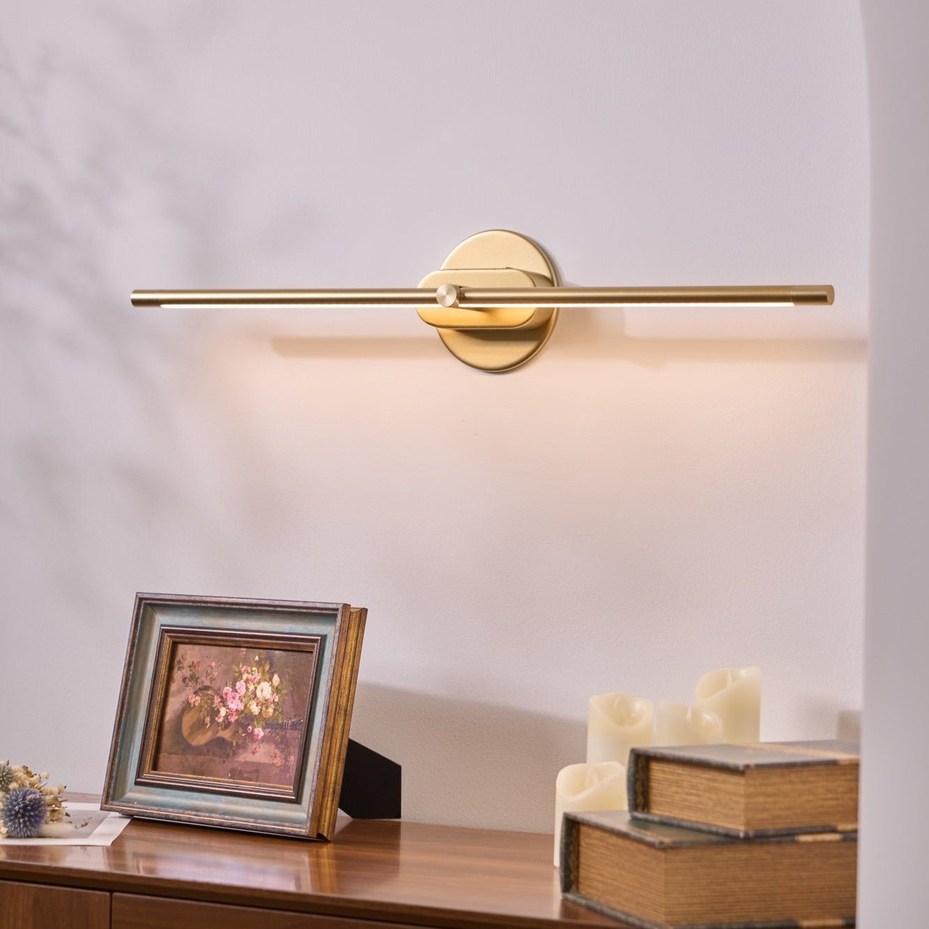 Minimalist Linear Rechargeable Wall Lamp - Modern LED Night Light for Bedroom, Hallway & Living Room - Dimmable Touch Control for Home Decor & Ambience Lighting