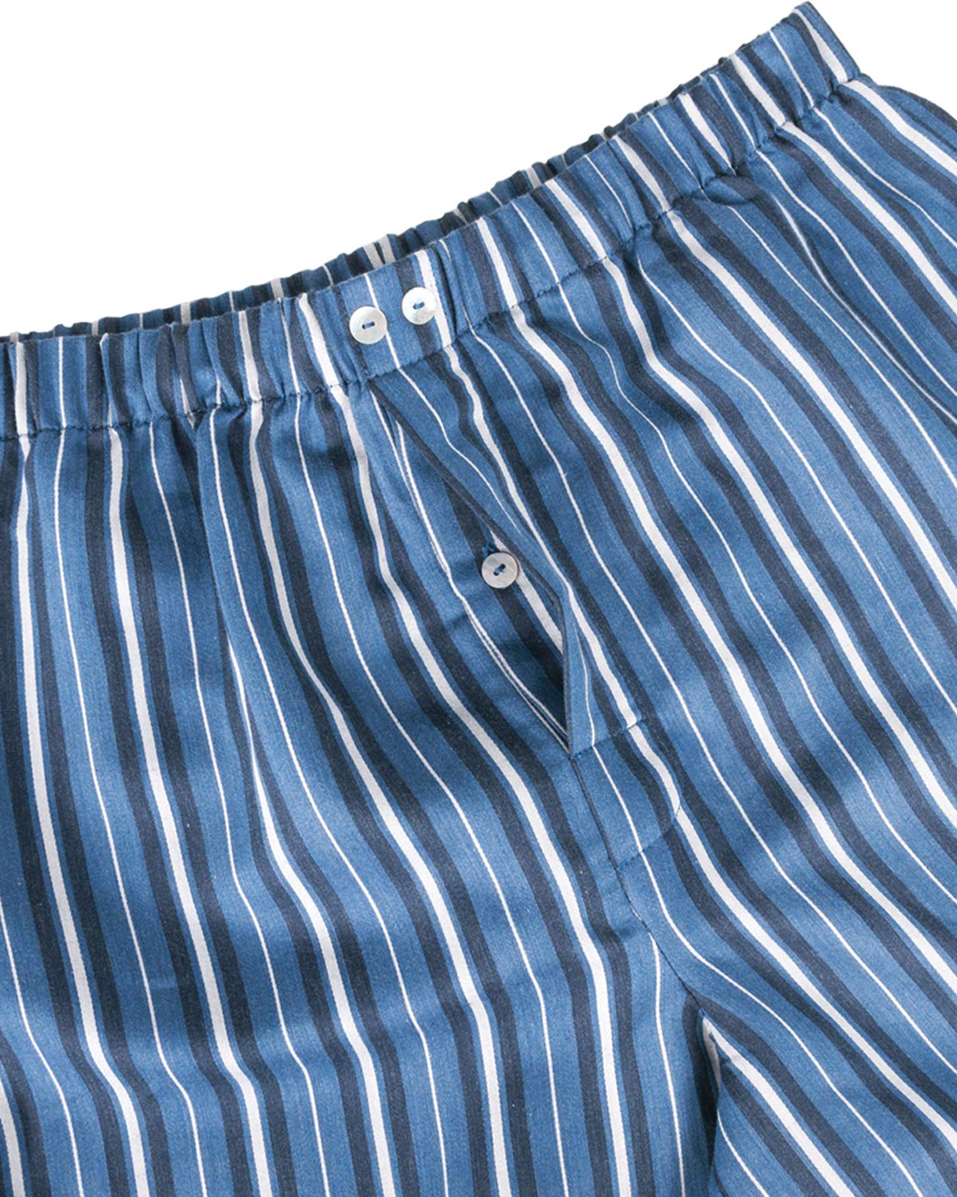 Premium Men's Woven Boxer Shorts & Sleep Shorts 3-Pack - Striped Sateen Linen Cotton Blend - European Crafted Underwear for Comfort & Style - Perfect for Lounge, Sleep & Everyday Wear