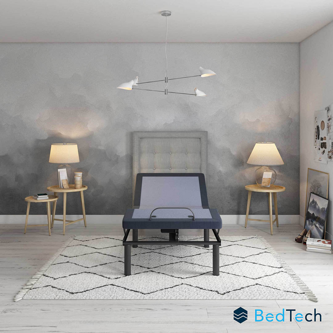 BT3000 Adjustable Bed Base - Electric Adjustable Bed Frame with Remote, Zero Gravity & Massage Modes - Perfect for Back Pain Relief, Reading & Watching TV in Bed