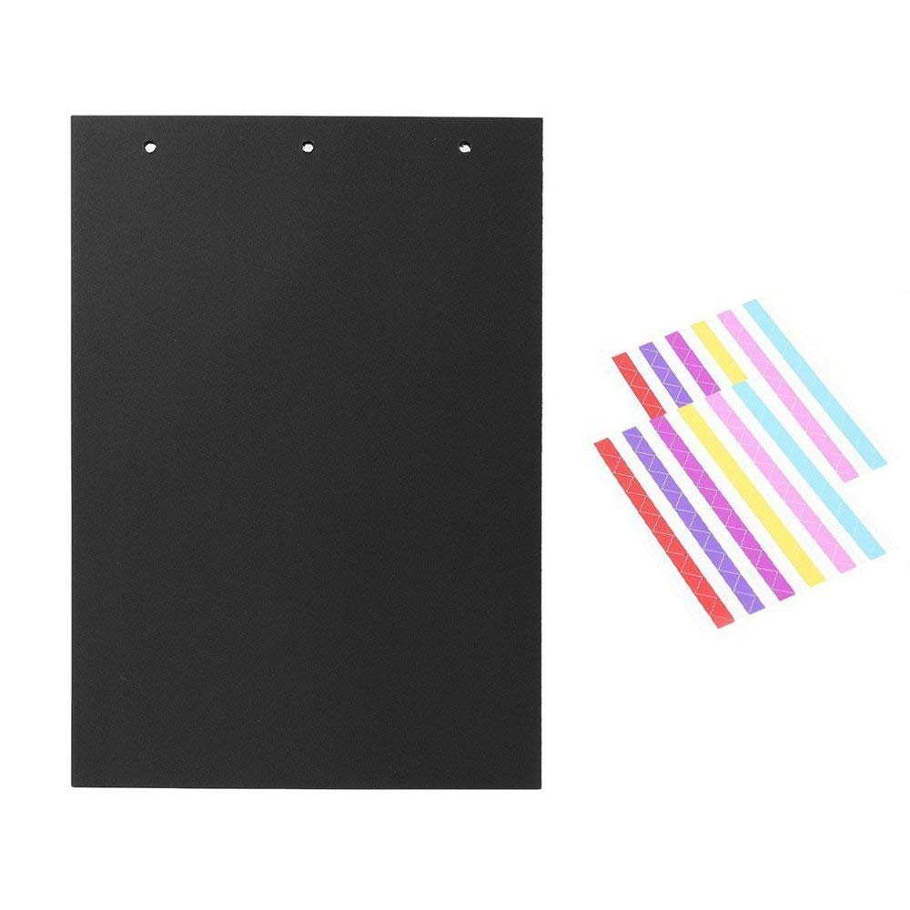 THXMADAM Black Scrapbook Paper 26.5x18.5CM (10.6