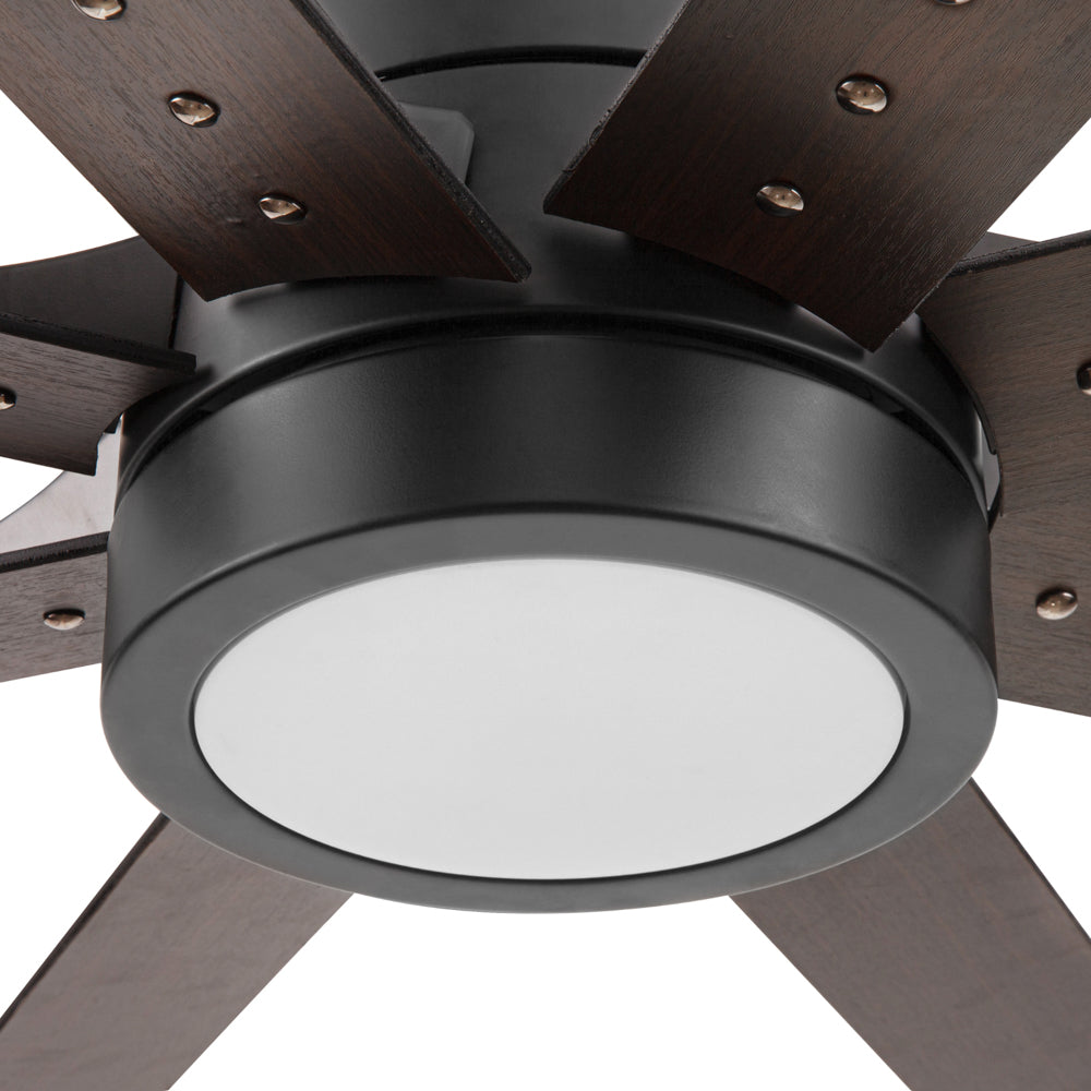 Honeywell Xerxes 70 Inch Smart LED Ceiling Fan with Remote Control - Matte Black Color Changing Light - Perfect for Living Room, Bedroom & Outdoor Spaces