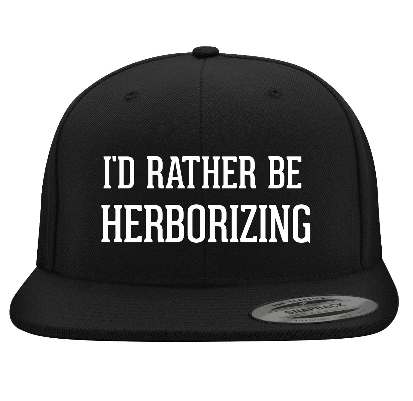 Yupoong 6089 Structured Flat Bill Snapback Hat - Trendy Baseball Cap for Men & Women | Herborizing Style | Perfect for Outdoor Adventures, Hiking & Street Fashion