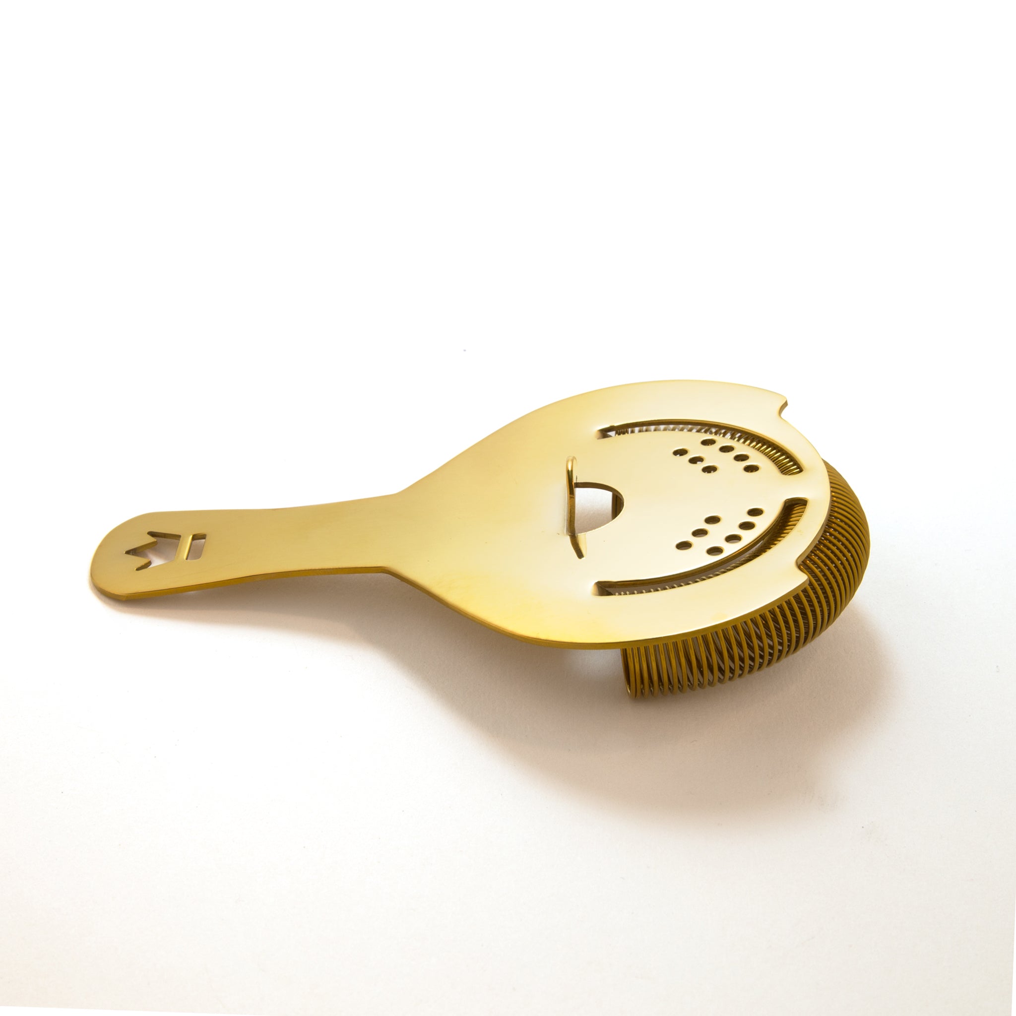 KORIKO® Gold Plated Cocktail Strainer - Premium Bar Tool for Mixing, Filtering, and Serving Cocktails - Perfect for Home Bars, Professional Bartending, and Cocktail Parties