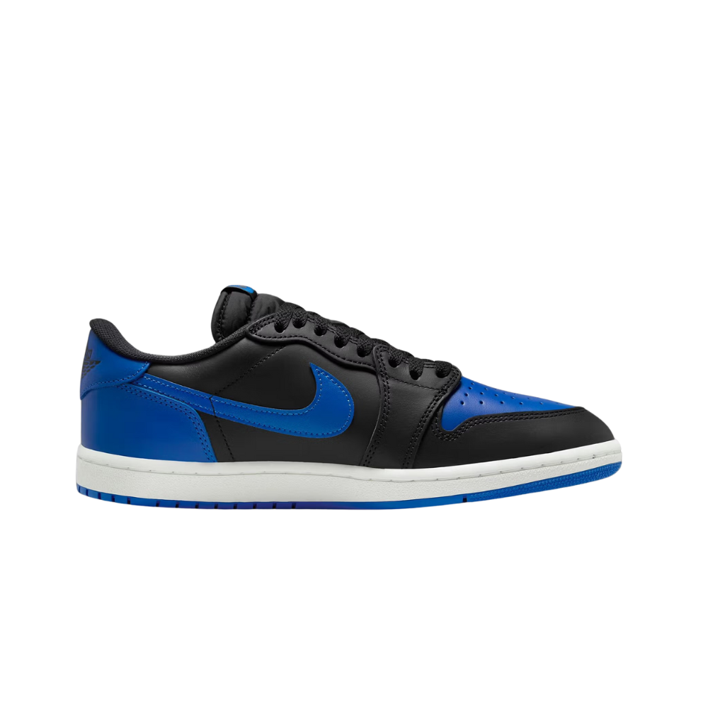 Air Jordan 1 Retro Low '85 Sneakers - Royal Black & Summit White Colorway - Men's Basketball Shoes for Casual Wear & Street Style