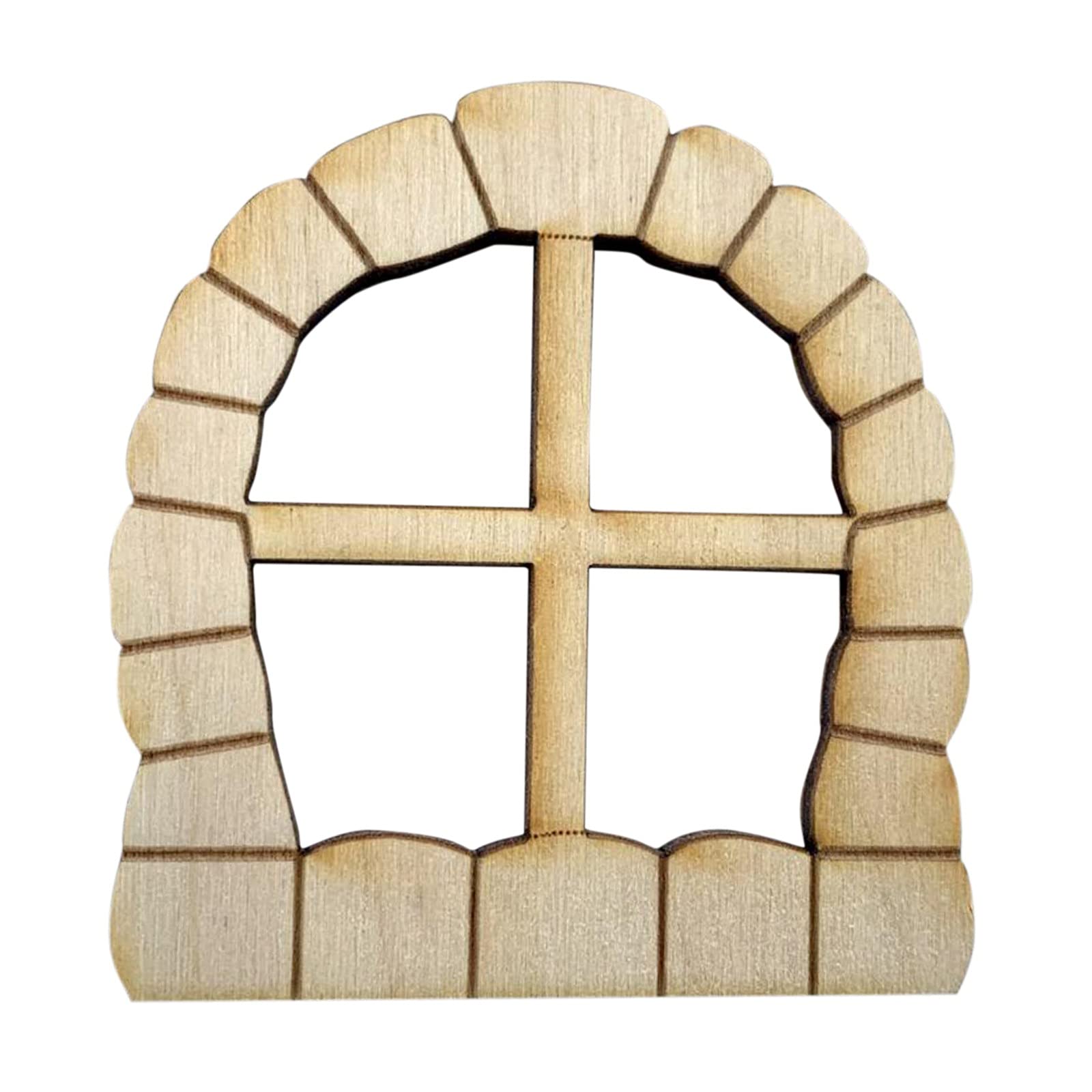 Wooden Garden Door with Window - Miniature DIY Decor for Trees, Yard, Patio & Fairy Gardens | Handmade Gnome Accessory for Outdoor & Indoor Decoration