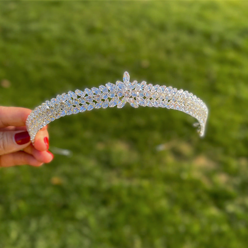 Sparkling Zircon Crystal Bridal Tiara Headpiece – Elegant Wedding Hair Accessory for Bride, Bridesmaids & Special Occasions | Perfect for Weddings, Prom, Pageants & Formal Events