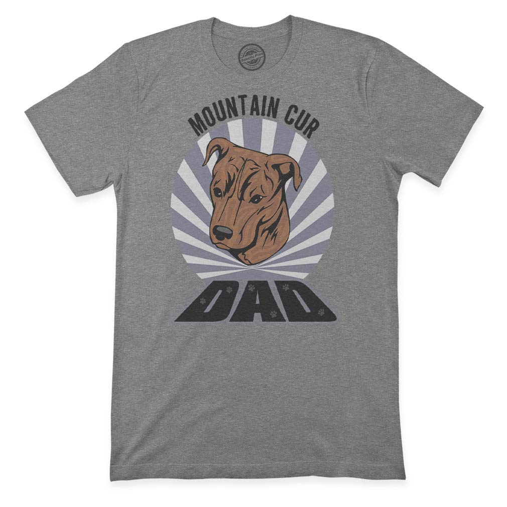 Premium Dad Mountain Cur Dog Graphic Tee - Dark Gray for Pet Lovers