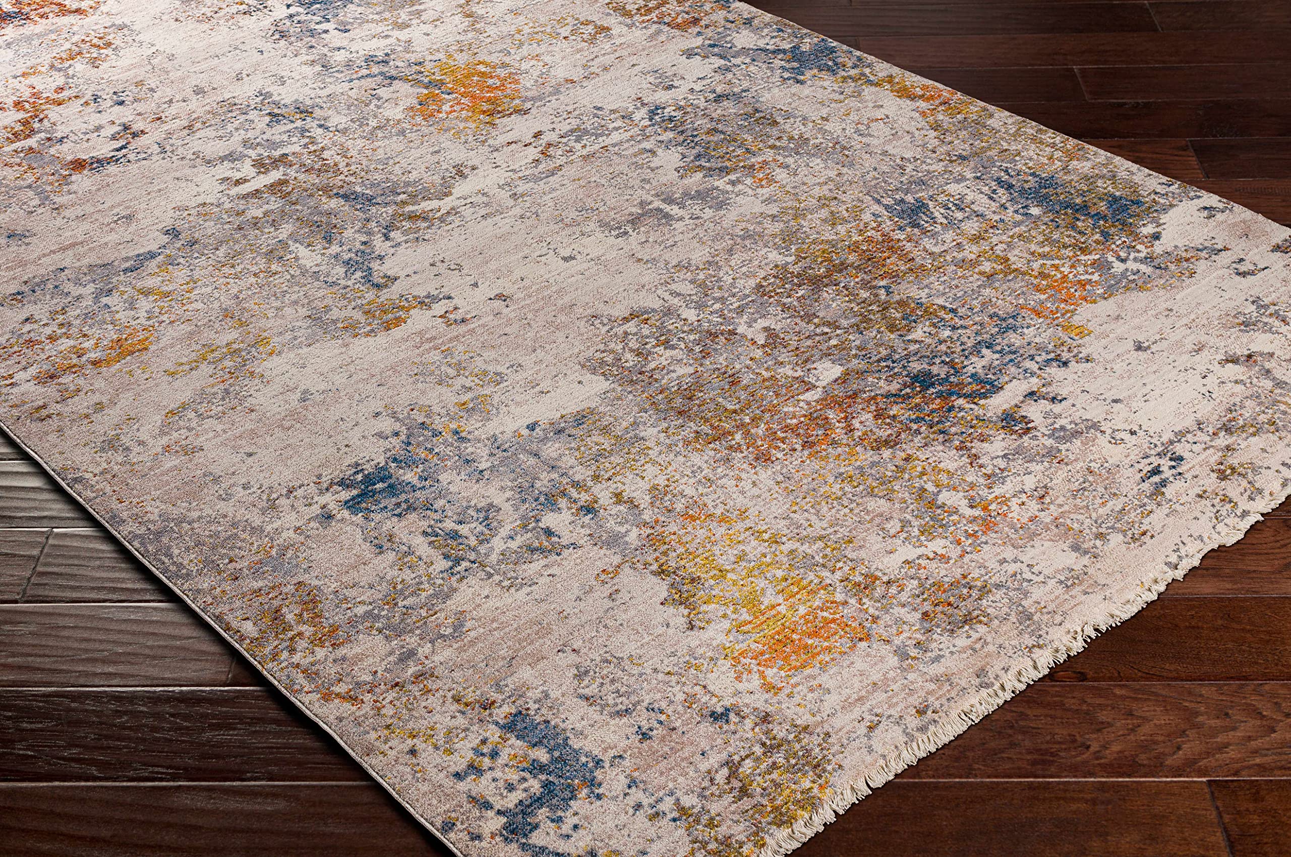Modern Hauteloom Macayug Area Rug for Living Room & Bedroom - Navy, Rust, Mustard - 8'10