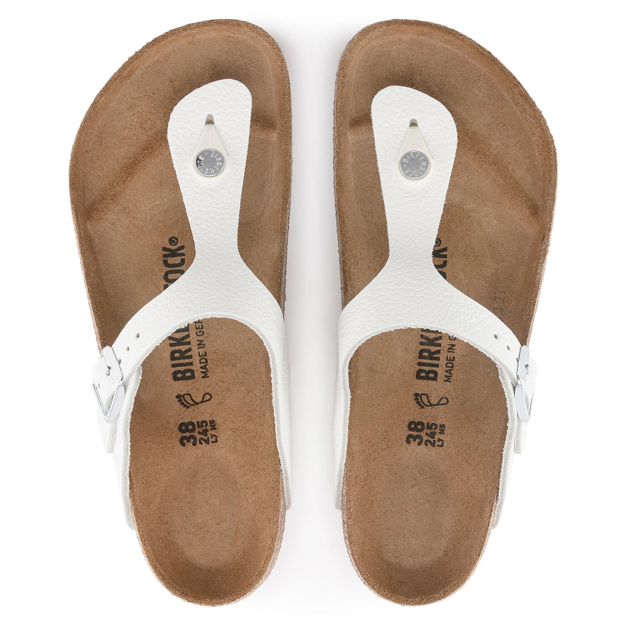 BIRKENSTOCK GIZEH Leather Sandals for Women - Comfortable Cork Footbed & Adjustable Straps - Perfect for Summer, Beach, and Casual Wear