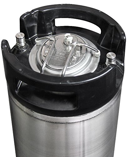 Kegco 2X-KM5G-RBT 5 Gallon Ball Lock Keg with Rubber Handle - Set of 2 Homebrew Beer Kegs for Home Brewing, Craft Beer Storage & Draft Beer Dispensing