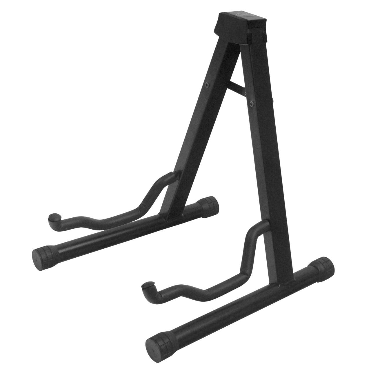 Guardian A-Shape Electric Guitar Stand - Heavy Duty Black Guitar Holder for Acoustic & Electric Guitars - Perfect for Home, Studio & Stage Use