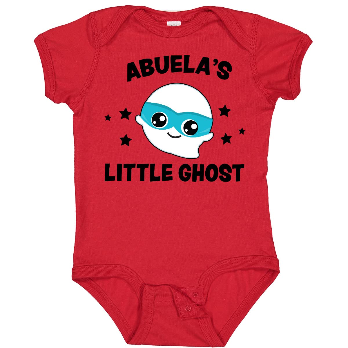 Inktastic Cute Abuela's Little Ghost with Stars Baby Bodysuit - Soft Cotton Onesie for Newborns & Infants - Perfect for Halloween, Diaper Parties & Family Photos