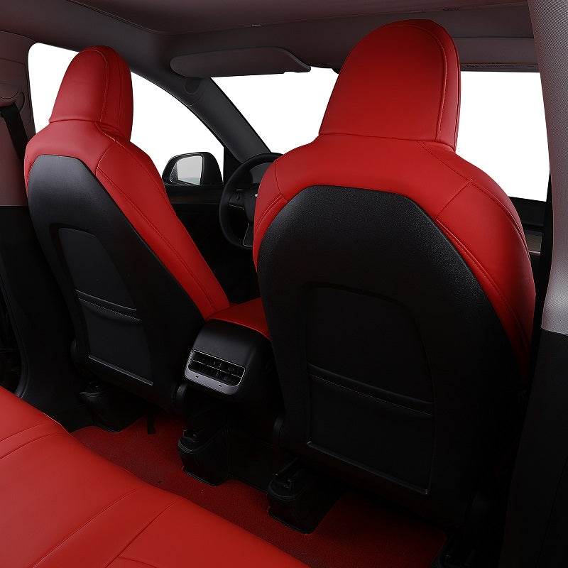 Premium Tesla Model Y Seat Covers (2020-2024) - Waterproof & Custom Fit Car Seat Protectors for Comfort & Style - Perfect for Road Trips, Daily Commutes & Family Adventures