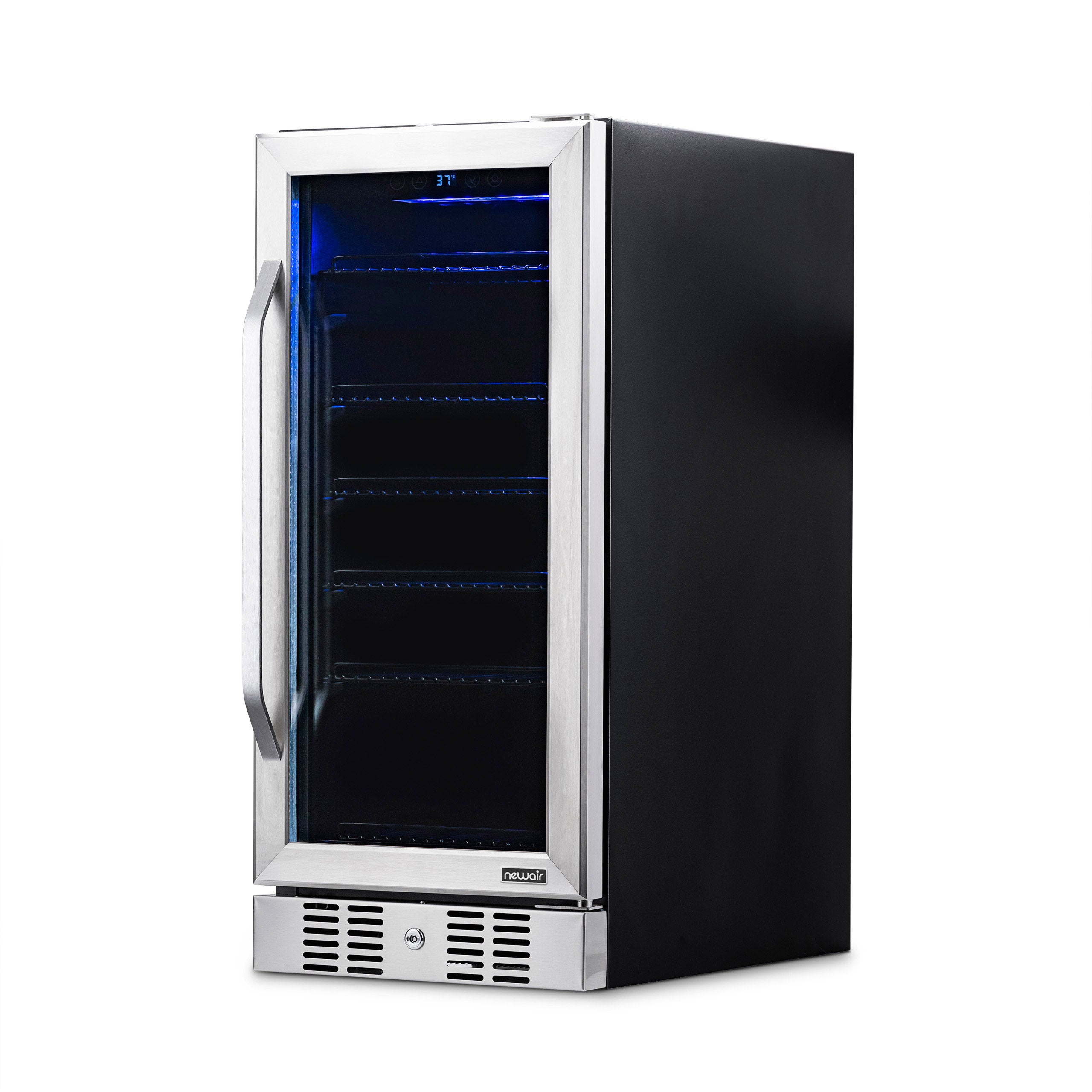 Newair® 96 Can Built-In Stainless Steel Beverage Refrigerator - Perfect for Home Bars, Office, and Entertaining Spaces