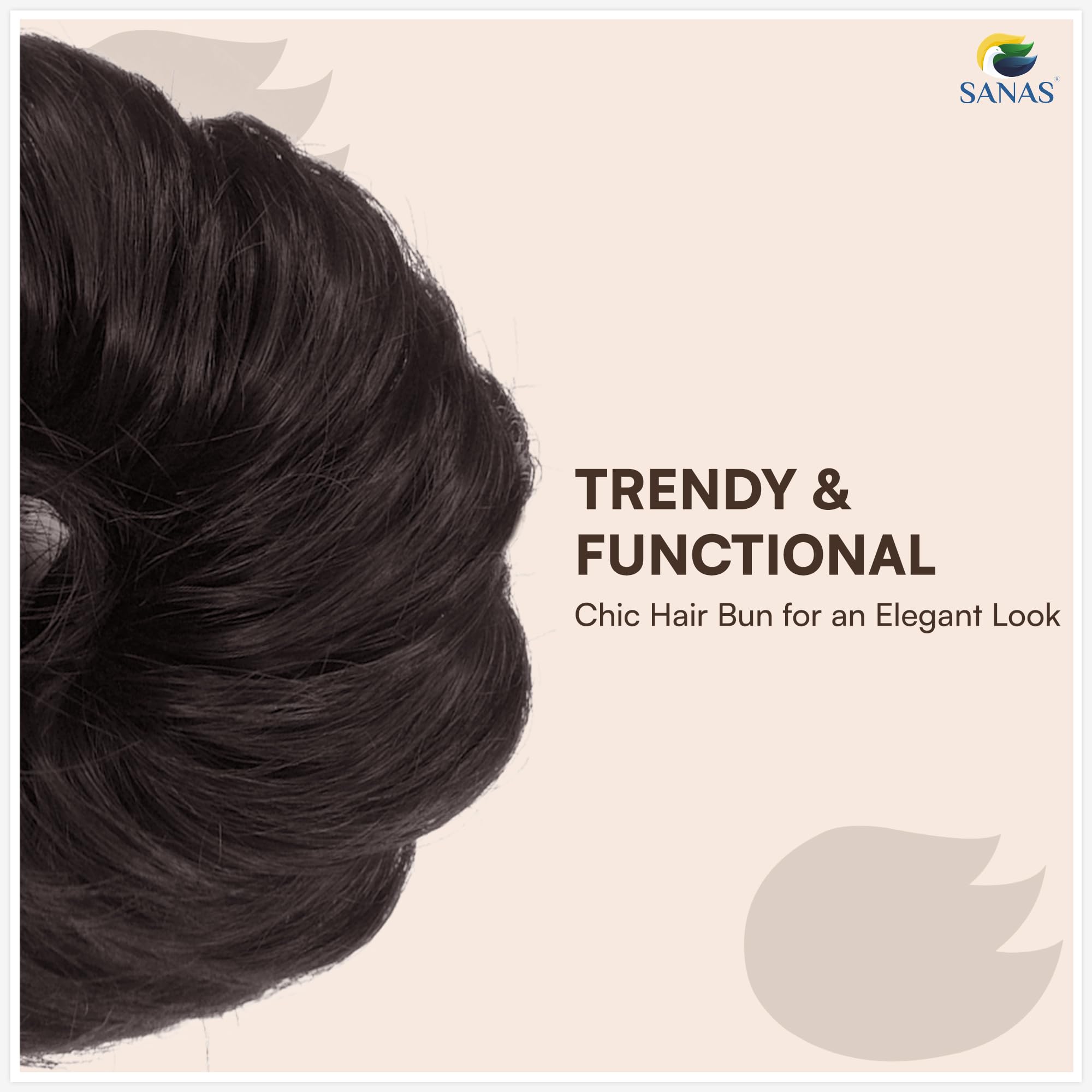 Elegant 1Pc Wedding Hair Bun Extension for Women - Stylish Artificial Hair Scrunchie & Juda Hair Accessory | Messy Bun Wig Enhancer with Rubber Band (Brown) | Perfect for Bridal, Prom & Special Occasions