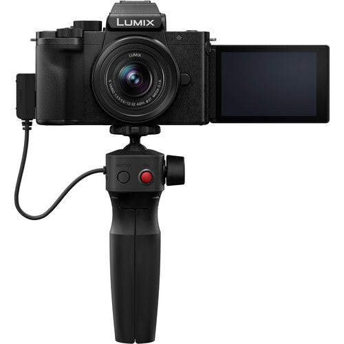 Panasonic LUMIX G100 4K Mirrorless Camera with 12-32mm F3.5-5.6 Lens & Tripod Grip - Perfect for Vlogging, Travel Photography & YouTube Content Creation