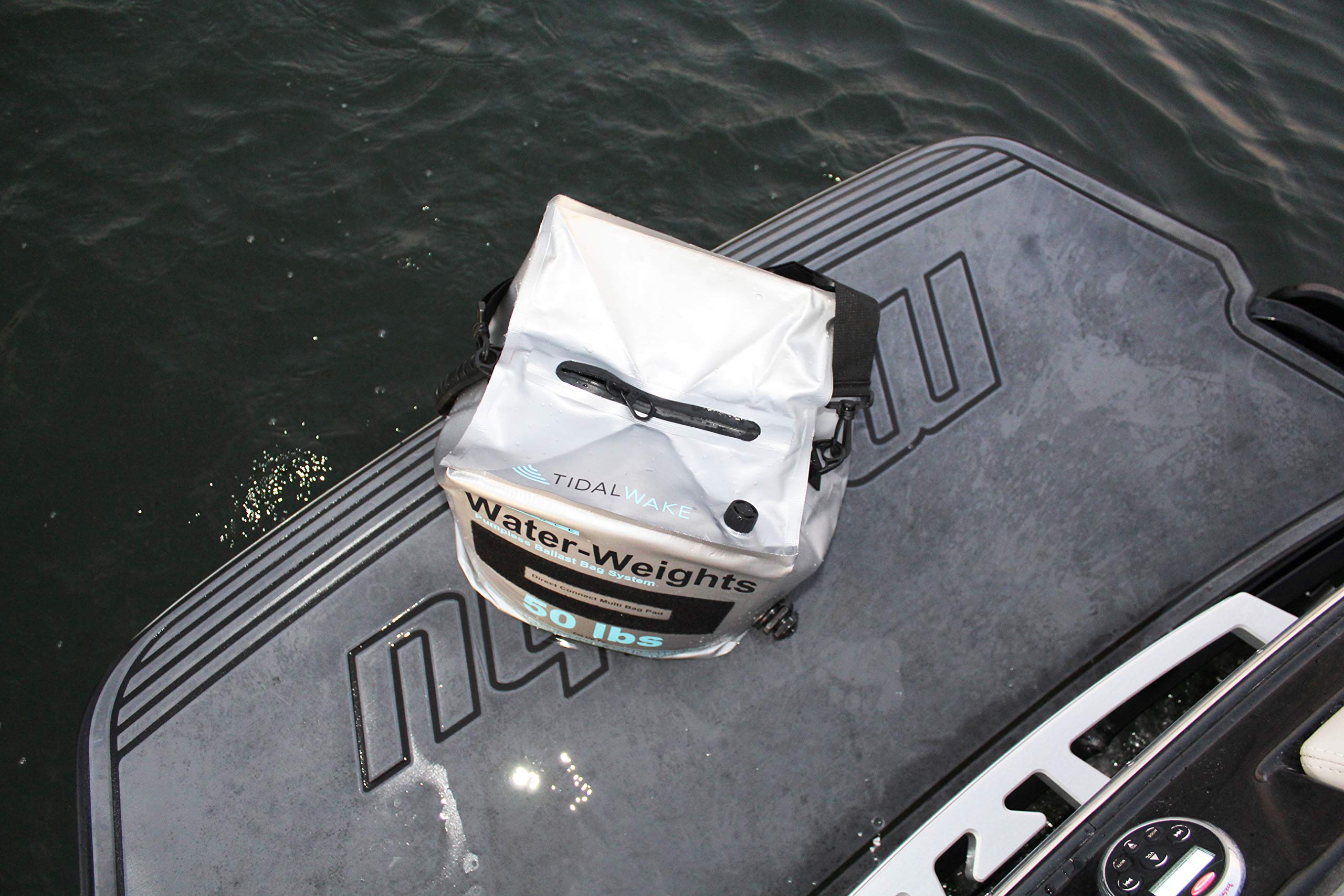 Tidal Wake Water-Weights Ballast Bags - 4 Pack (200 lbs Total Capacity), Portable Wakeboard Ballast System, No Pump Needed, Fast Fill & Drain - Perfect for Wakeboarding, Surfing & Water Sports