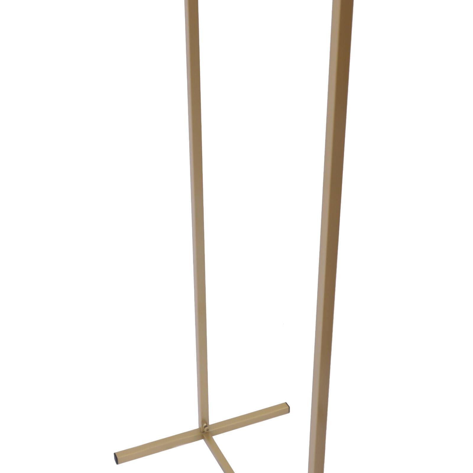 5-Piece Floral Metal Wedding Arch Kit - Gold Stainless Steel Polygonal Flower Stand for Garden, Balloon Decor, Birthday & Outdoor Events - Perfect for Backdrops, Wreaths & Plant Displays
