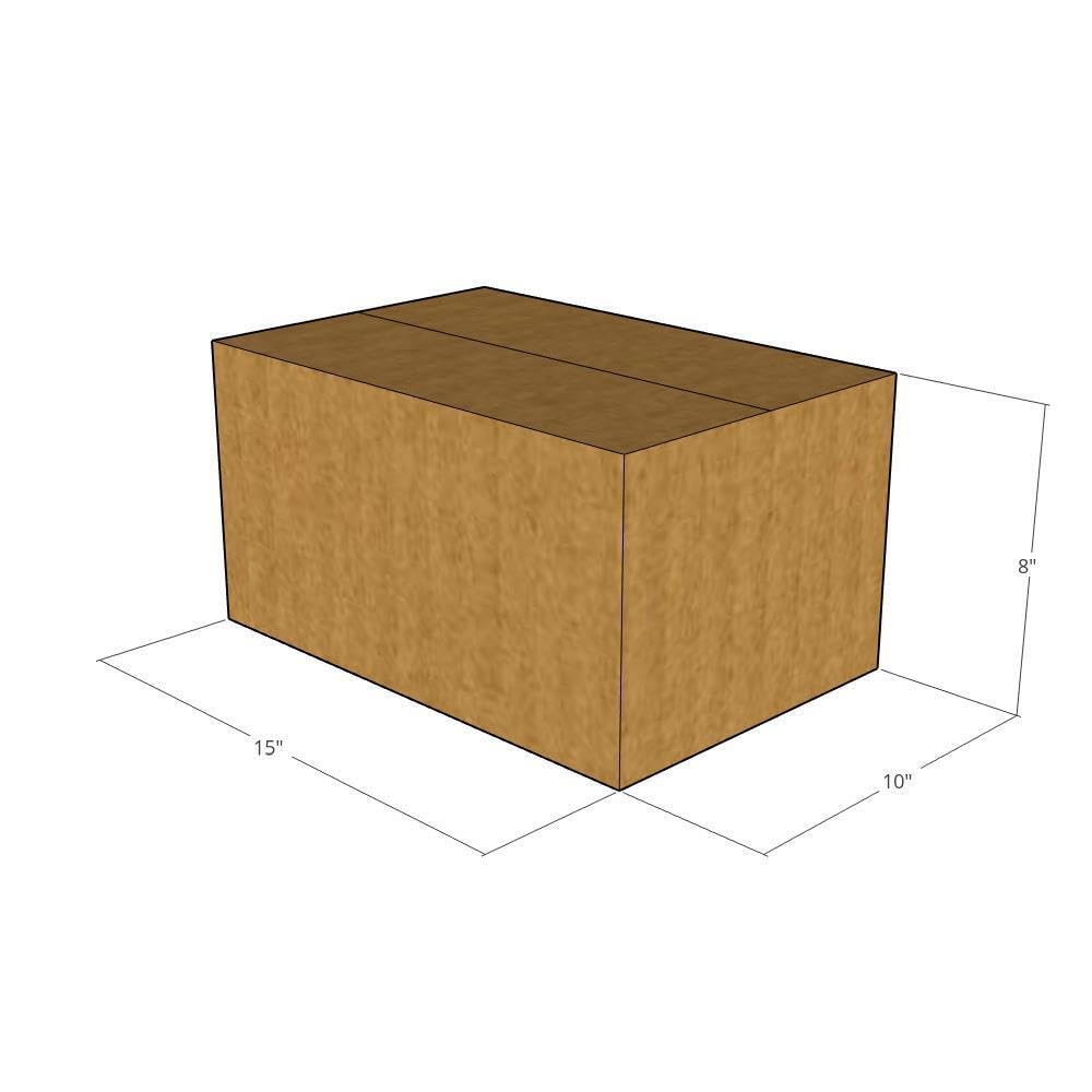 15x10x8 Inch Heavy Duty 32 ECT Corrugated Moving Boxes - Pack of 125 | Durable Shipping Boxes for Business, Office & Home Use | Perfect for Packing, Storage & Moving Supplies