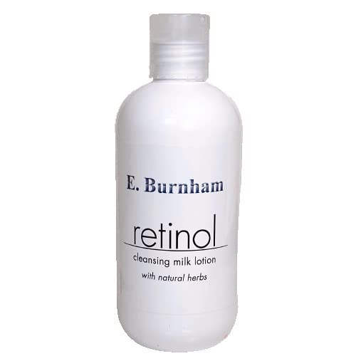Retinol Cleansing Milk Lotion 8 Oz - Gentle Face Wash with Natural Herbs for Hydration & Skin Renewal | Daily Moisturizing Facial Cleanser for Dry & Sensitive Skin | Perfect for Morning & Night Skincare Routine