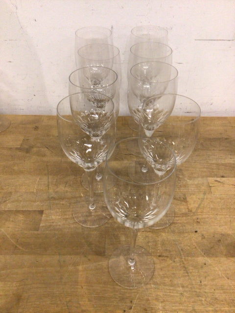Orrefors Prelude Clear Claret Wine Glasses - Set of 9 (7 3/8 oz) - Premium Crystal Glassware for Fine Dining, Entertaining & Special Occasions
