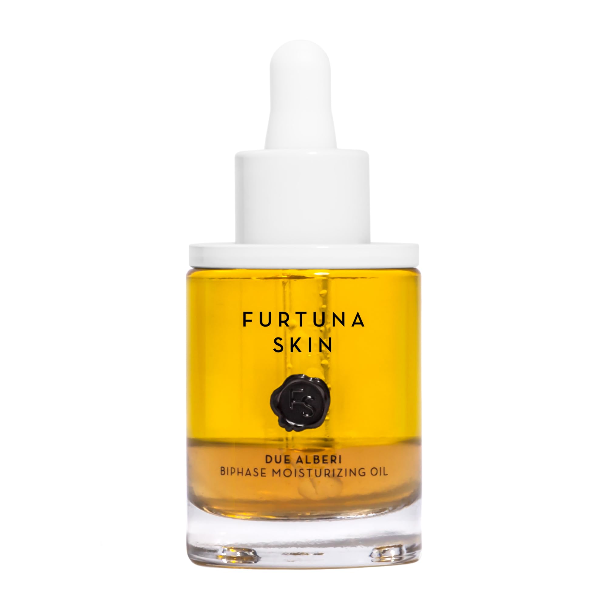 Furtuna Skin Biphase Moisturizing Oil - Hydrating, Plumping & Protecting Face Oil with Organic Olive Oil | Vegan, Cruelty-Free Skincare for Dry Skin | Perfect for Night Routine & Travel (30ml)