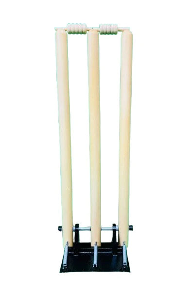 Kookaburra Readers Wooden Cricket Stumps with Return Spring - Perfect for Backyard Cricket Practice and Training Sessions