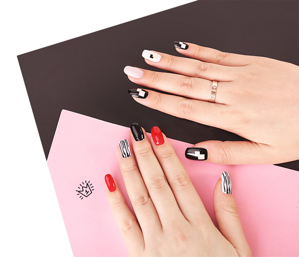 Colorful Nail Art Stickers & Decals - 20 Sheets for False Nails, Manicure Designs | Perfect for DIY Nails, Salon Use, Parties & Special Occasions