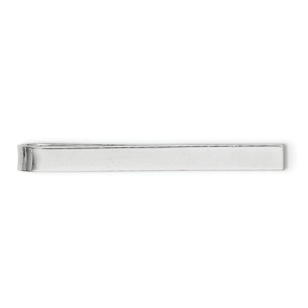 Elegant Sterling Silver Tie Bar Clip for Men - Classic Slim Tie Accessory for Weddings, Business & Formal Events