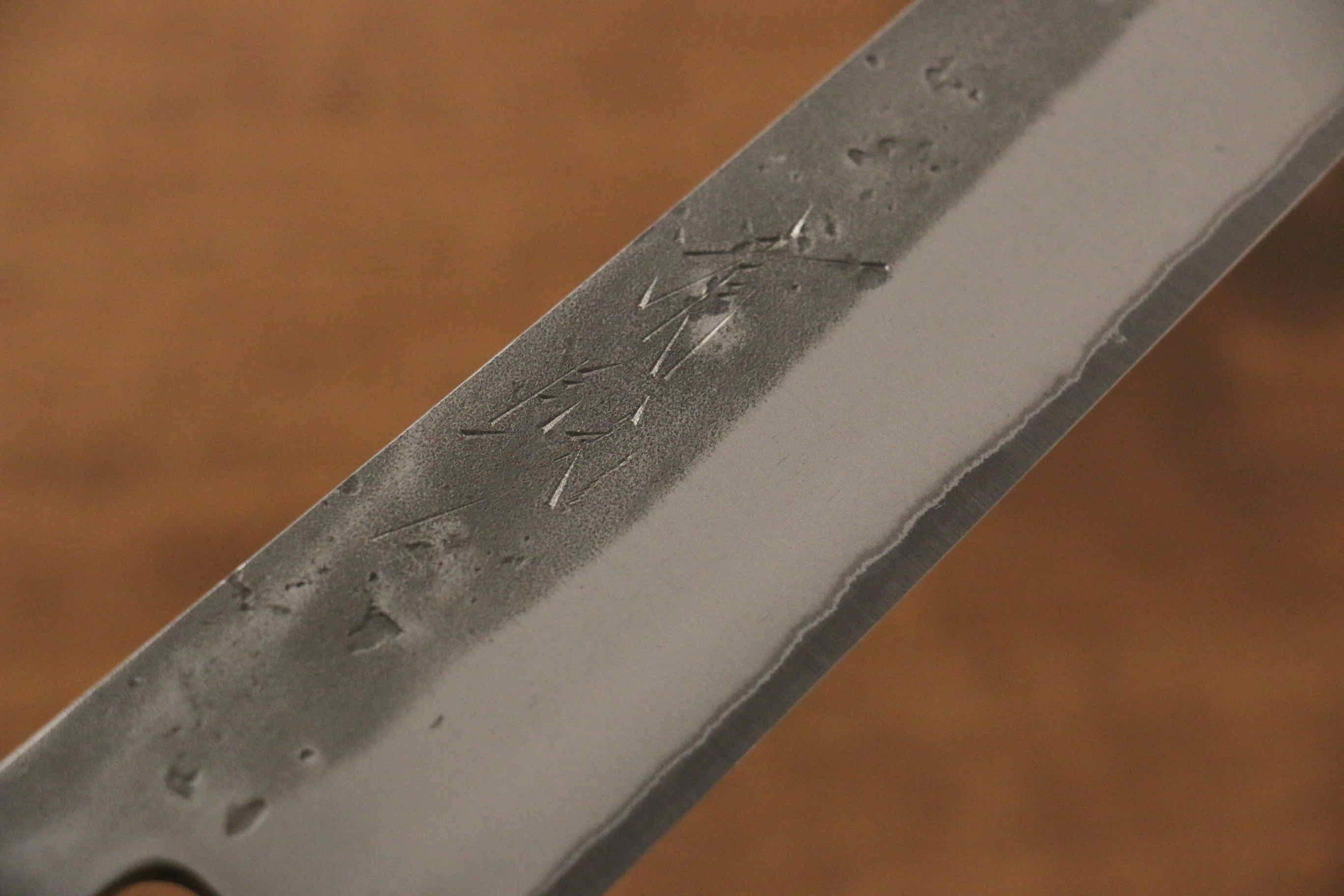 Premium Seisuke Blue Steel No.2 Nashiji Sujihiki Knife 240mm - Japanese Chef Knife with Chestnut Wood Handle - Perfect for Slicing Sashimi, Roasts & Delicate Proteins