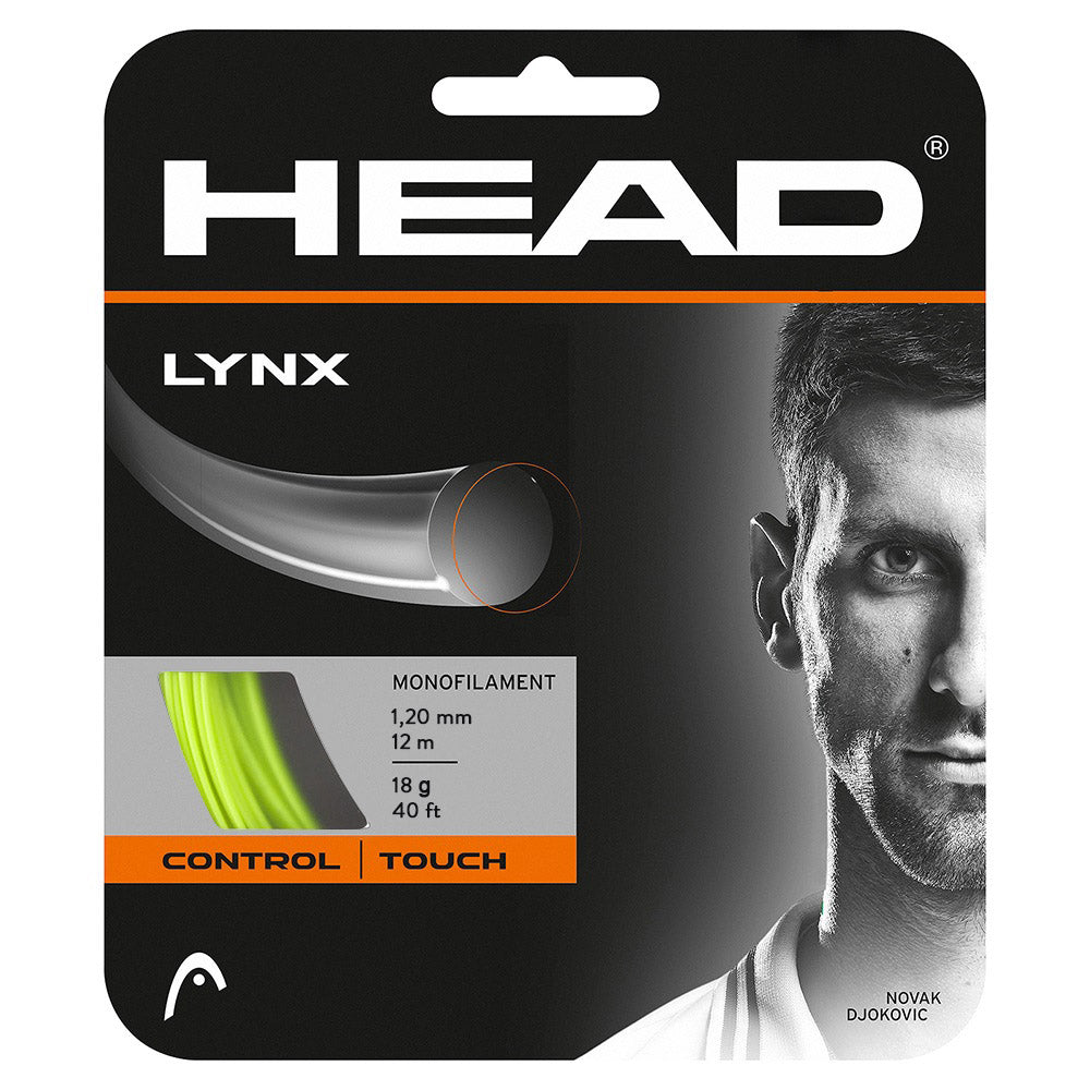 Head Lynx 18/1.20 Tennis String (Yellow) | High-Performance Polyester String for Tennis Rackets | Perfect for Competitive Play & Tournament Matches