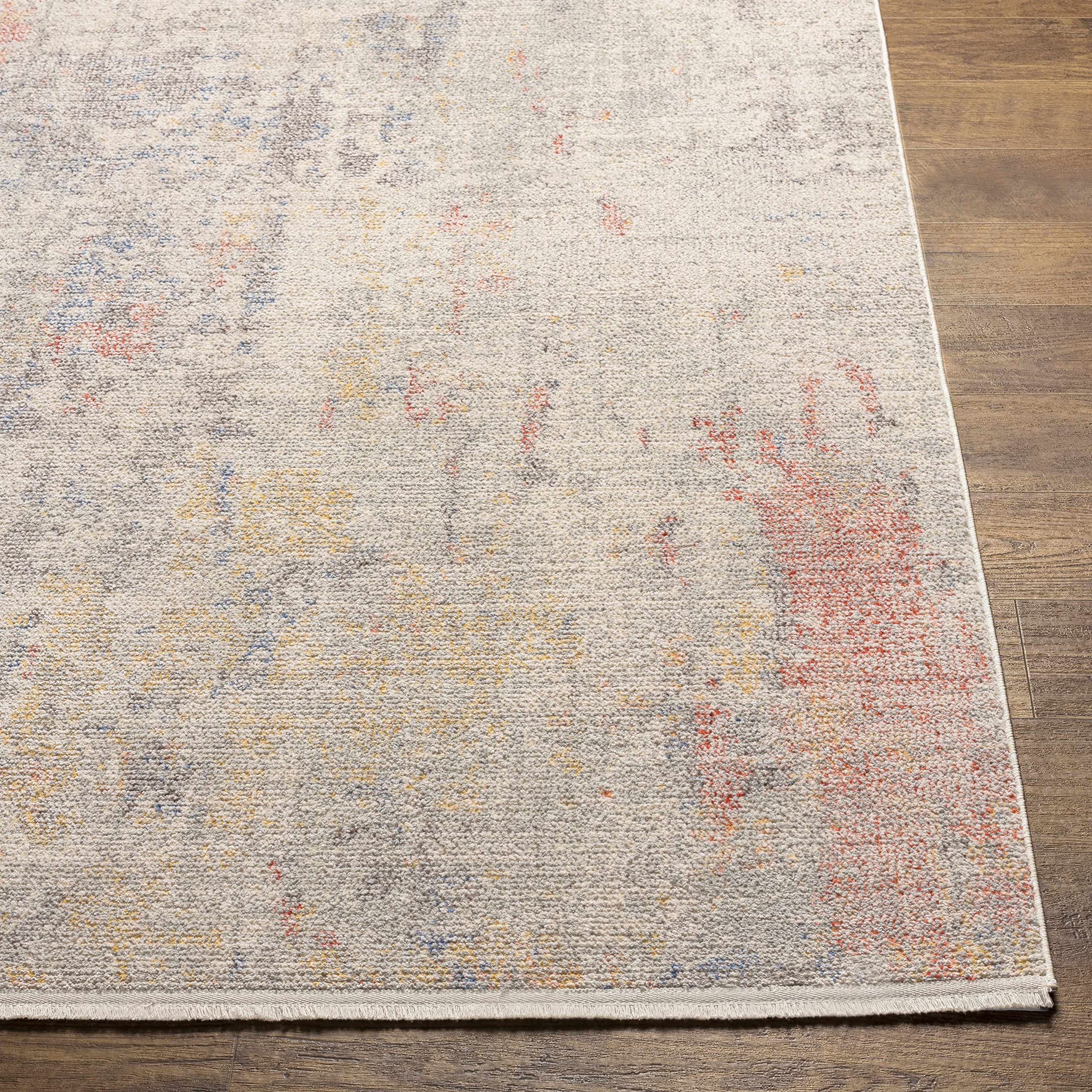 Hauteloom Nile Modern Area Rug for Living Room & Bedroom - Soft Black, Gray, Blue Design - 9'2