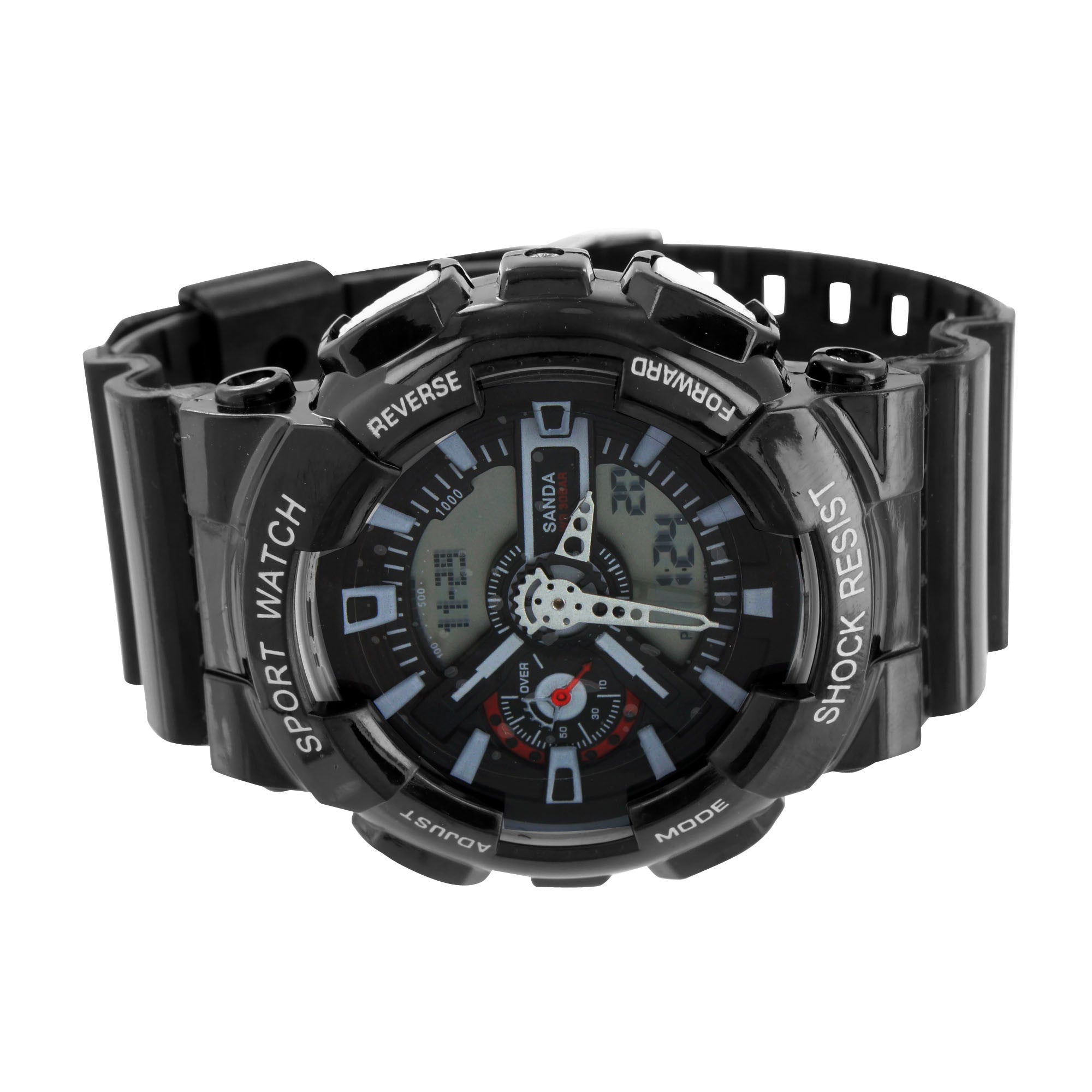 Shock Resistant Digital Analog Watch with Silicone Band - Waterproof Sports Watch for Men & Women - Perfect for Running, Hiking, and Outdoor Activities