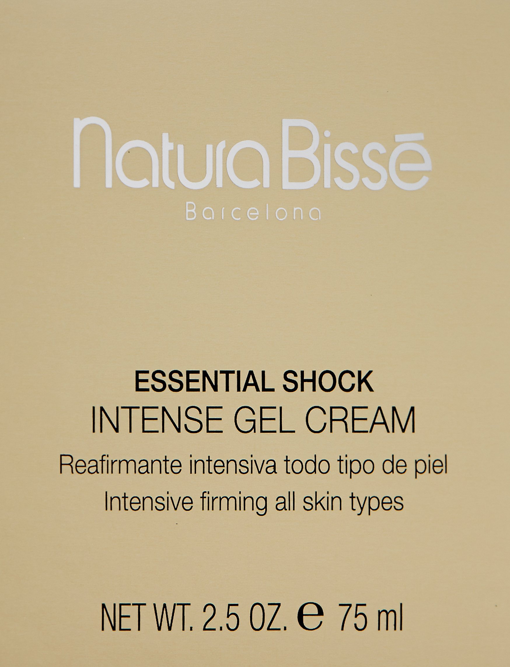 Natura Bissé Essential Shock Intense Gel Cream - Lightweight Firming Face Moisturizer for Hydration & Skin Tightening | All Skin Types | 2.5 Oz | Perfect for Daily Skincare Routine & Anti-Aging Treatment