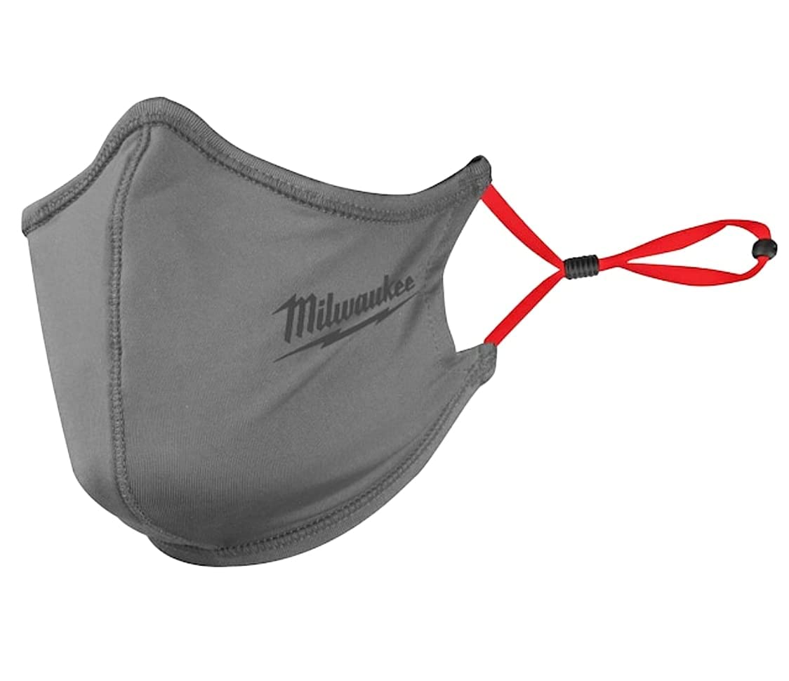 3-Pack Milwaukee 2-Layer Performance Face Masks - Breathable & Comfortable for Work, Outdoor Activities & Daily Protection (One Size Fits All)