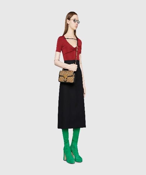 Original Gucci GG Marmont Mini Bag in GG Canvas - Luxury Crossbody Purse for Women, Perfect for Date Night & Evening Events