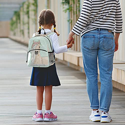 SUABO Cute Horse & Flowers Kids Backpack for Boys & Girls - Pony Themed Toddler School Bag for Kindergarten & Preschool - Perfect for School, Travel & Outdoor Adventures