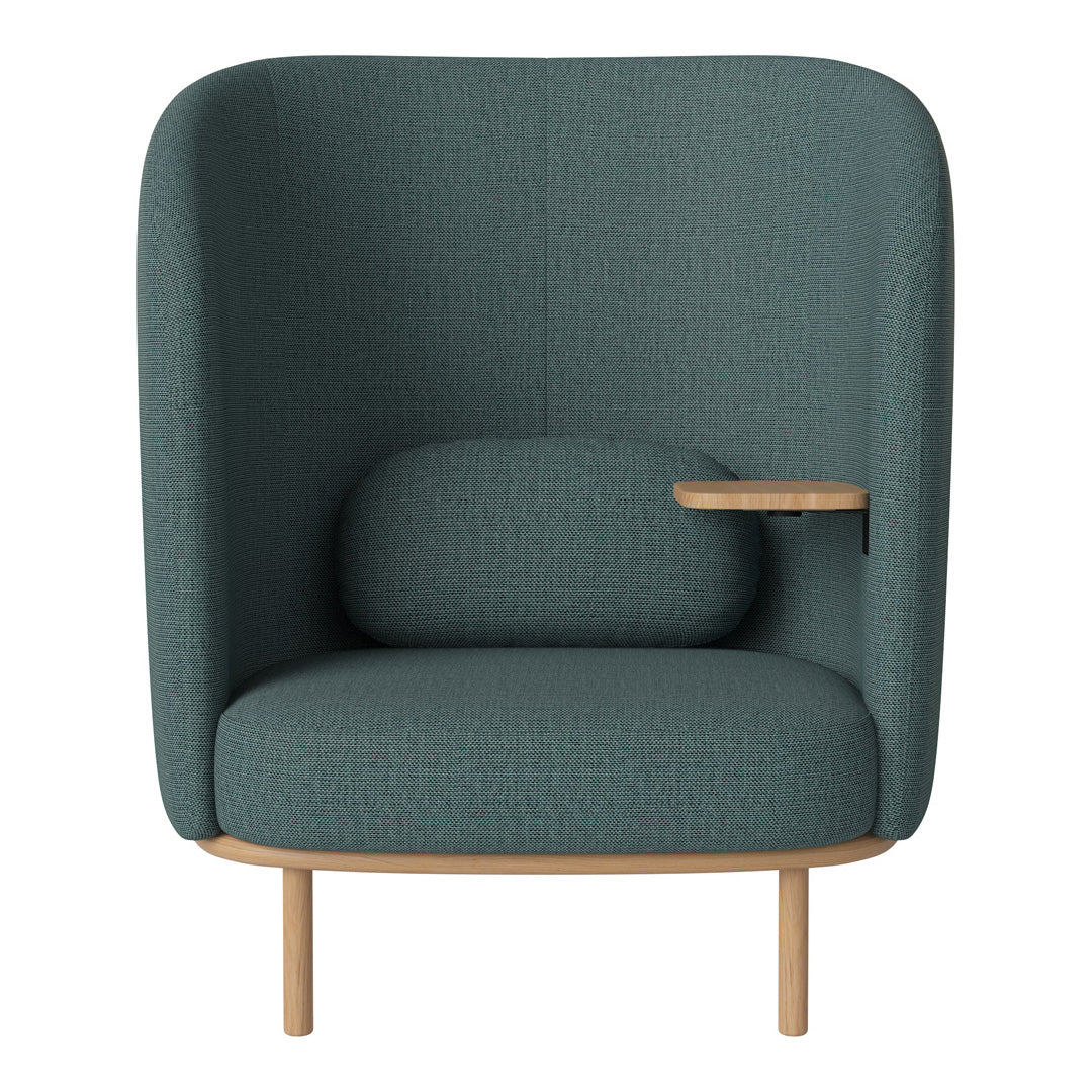 Fuuga Modern Nesting Armchair with Side Table - Space Saving Living Room Furniture for Small Apartments, Dorm Rooms & Cozy Home Decor