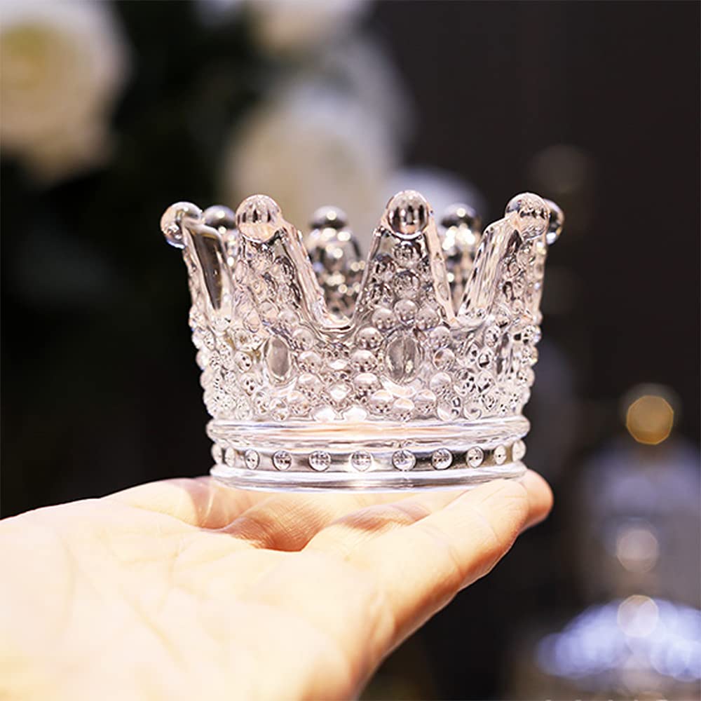 GOLDEAL 12-Piece Clear Glass Tealight Candle Holders Set - Elegant Votive Candle Holders for Weddings, Parties, Dinner Table Decor & Christmas Centerpieces - Perfect for Romantic Ambiance, Holiday Decor & Special Events
