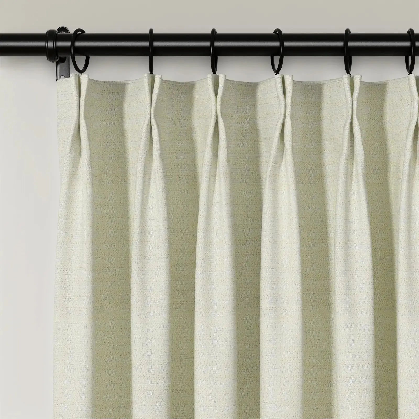Lydia Jacquard Pleated Curtains for Living Room & Bedroom - Elegant Brick Pattern Blackout Drapes for Home Decor