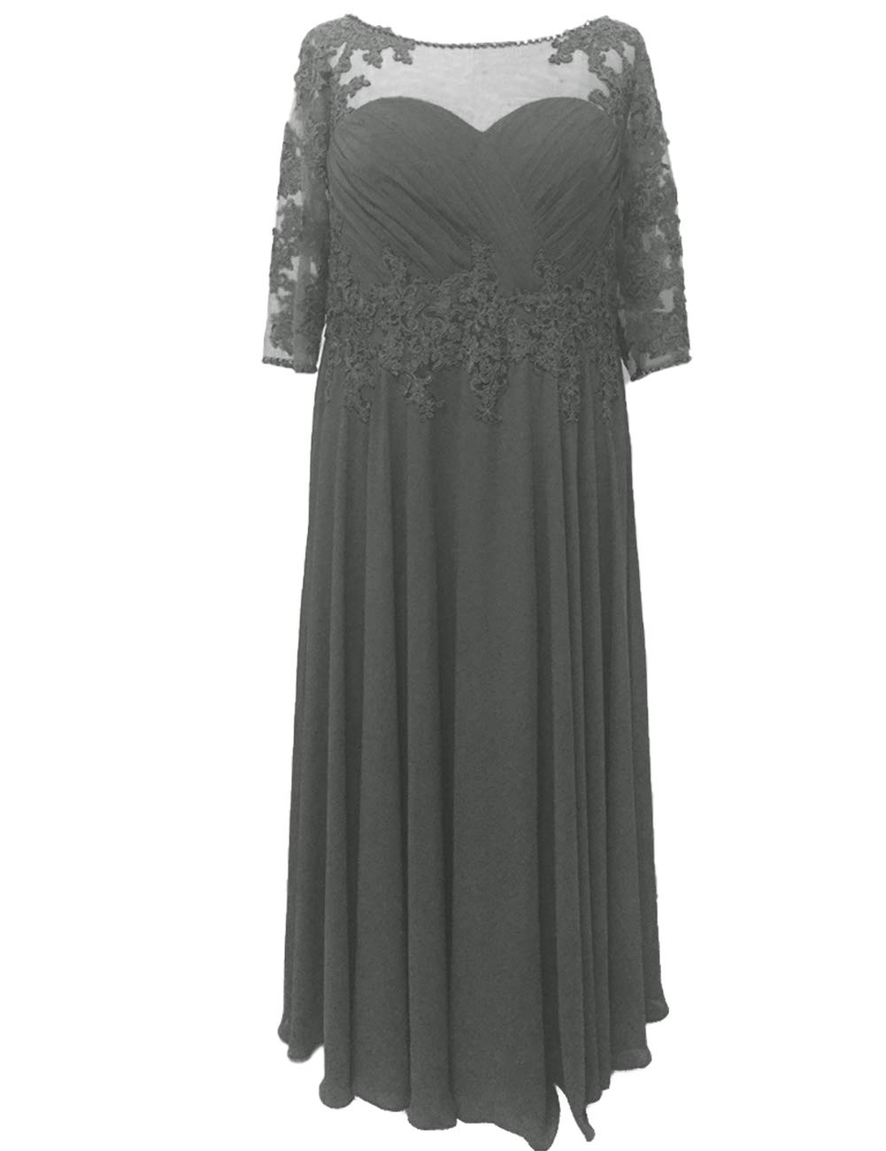 Elegant Plus Size Mother of The Bride Dresses with Sleeves - Formal Evening Gown for Wedding Guests & Special Occasions | Perfect for Church Ceremonies, Cocktail Parties & Anniversary Celebrations